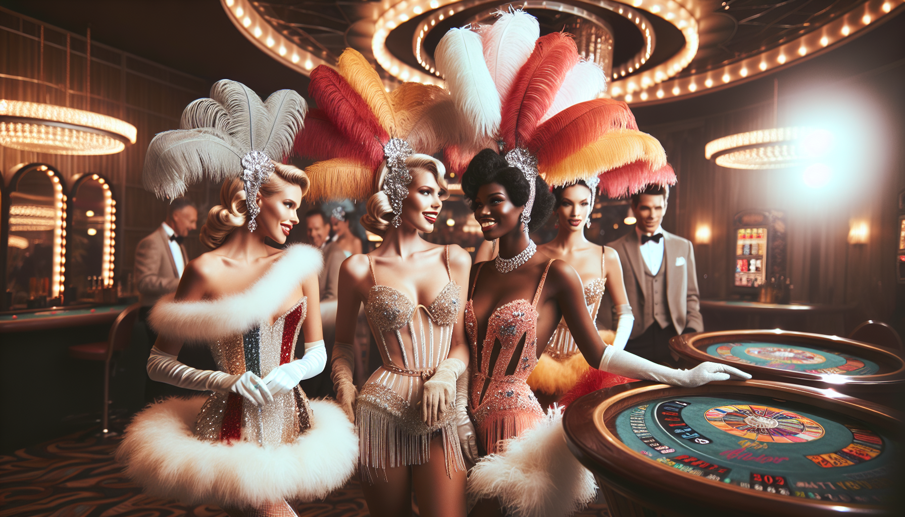 Reviving Casino Glam: Showgirl Feathers and Vintage Style